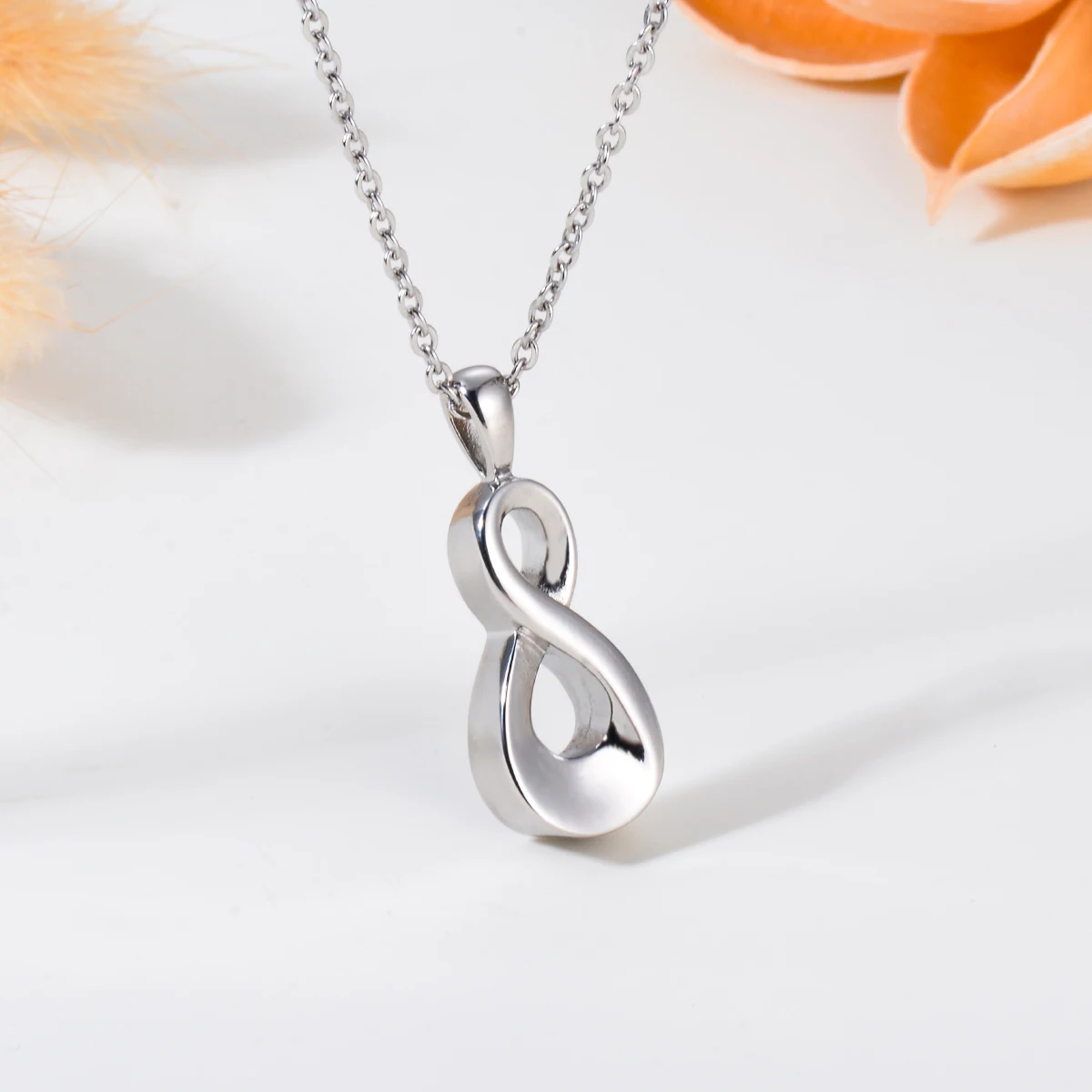 Infinity Urn Pendants Cremation Jewelry for Ashes Holder Memorial Keepsake Stainless Steel Necklace Gifts of A Loss of LovedOnes