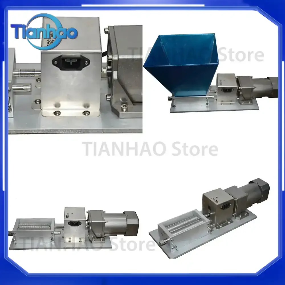 Electric Malt Grinder 60W Flour Mill 220V Small Carbon Steel Stainless Steel Roller Grinder for Household Wheat Processing