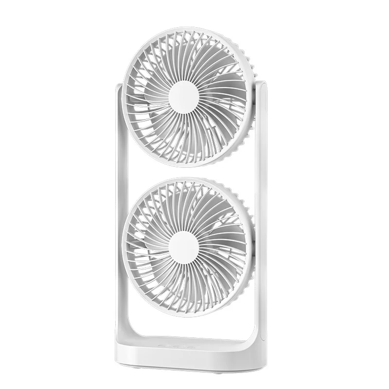 2025 new dual head desktop fan, high wind power air circulation fan, office dormitory double-layer fan image 6