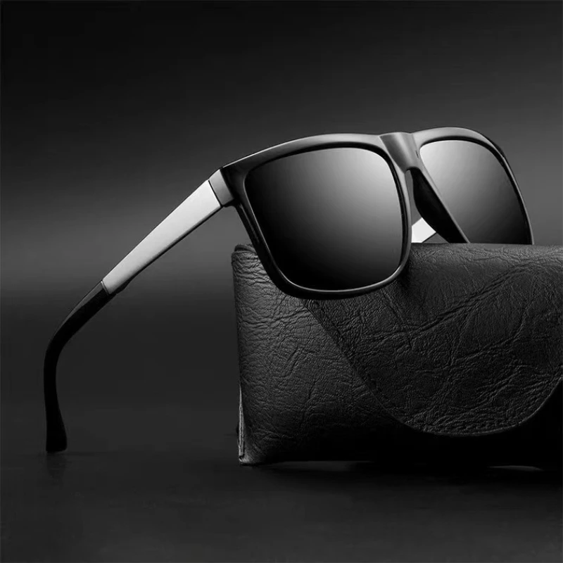 

YURERSH Street Polarized Sunglasses for Men Driving Glasses Shades Big Frame Metal Sun Glasses For Male Oculos gafas de sol Y94