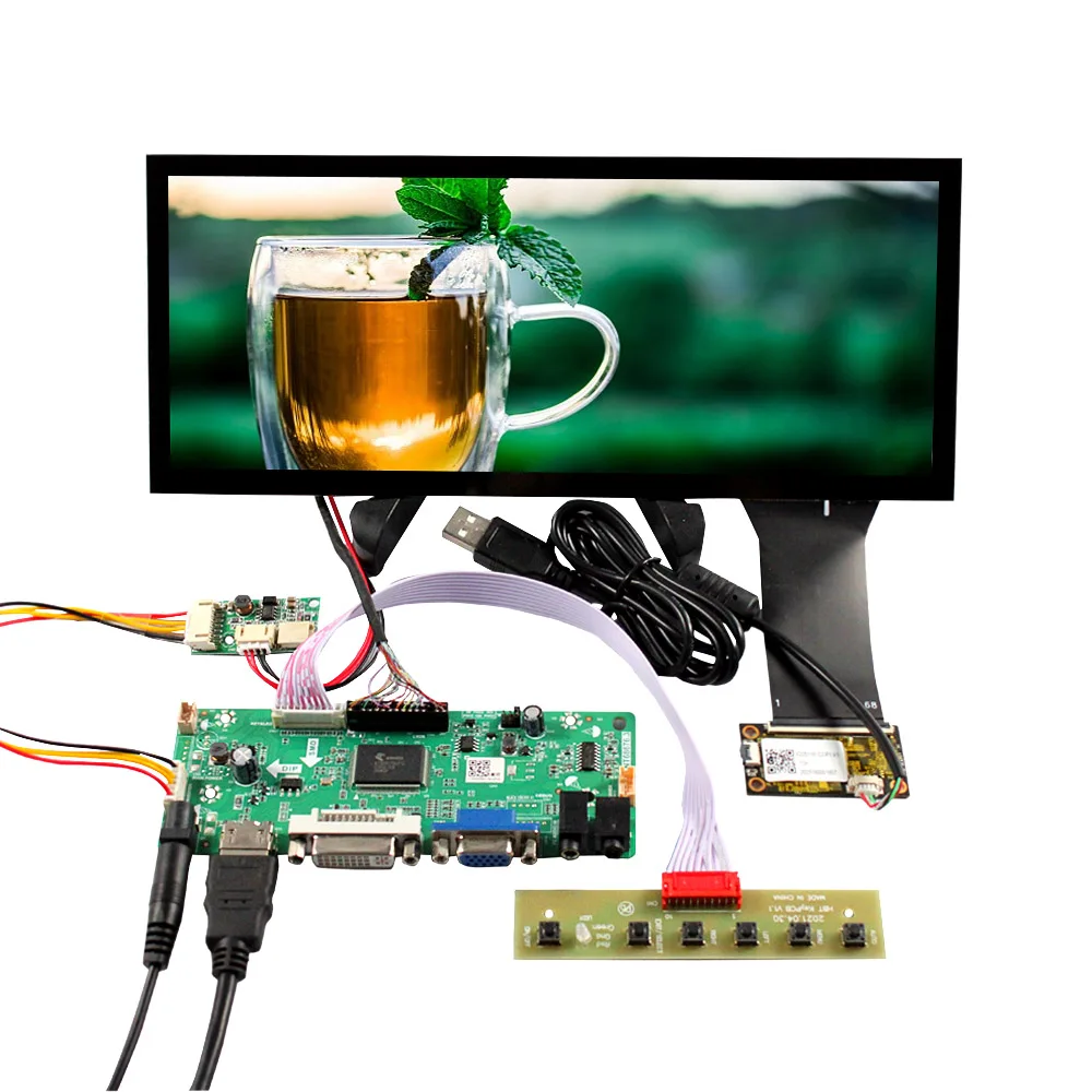 10.3''1920X720 Ips Capacitive Touch Lcd Display 800Nits High Bright Lcd Screen Monitor Touch Screen With M.Nt68676 Driver Board