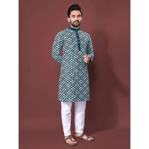 Túnica Abaya árabe islámica informal de lujo, estilo nacional, estampado étnico, cuello levantado, camisa juvenil de longitud media, abrigo, hombres musulmanes Kurta