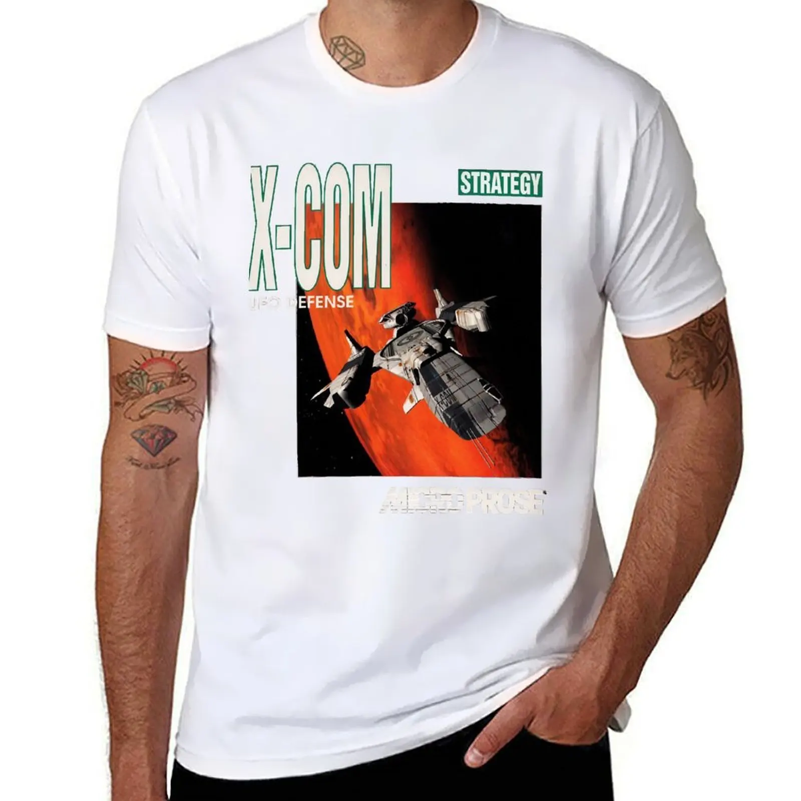 XCOM UFO Defense T-Shirt man t shirt cotton cotton t shirts man 100% T-Shirt