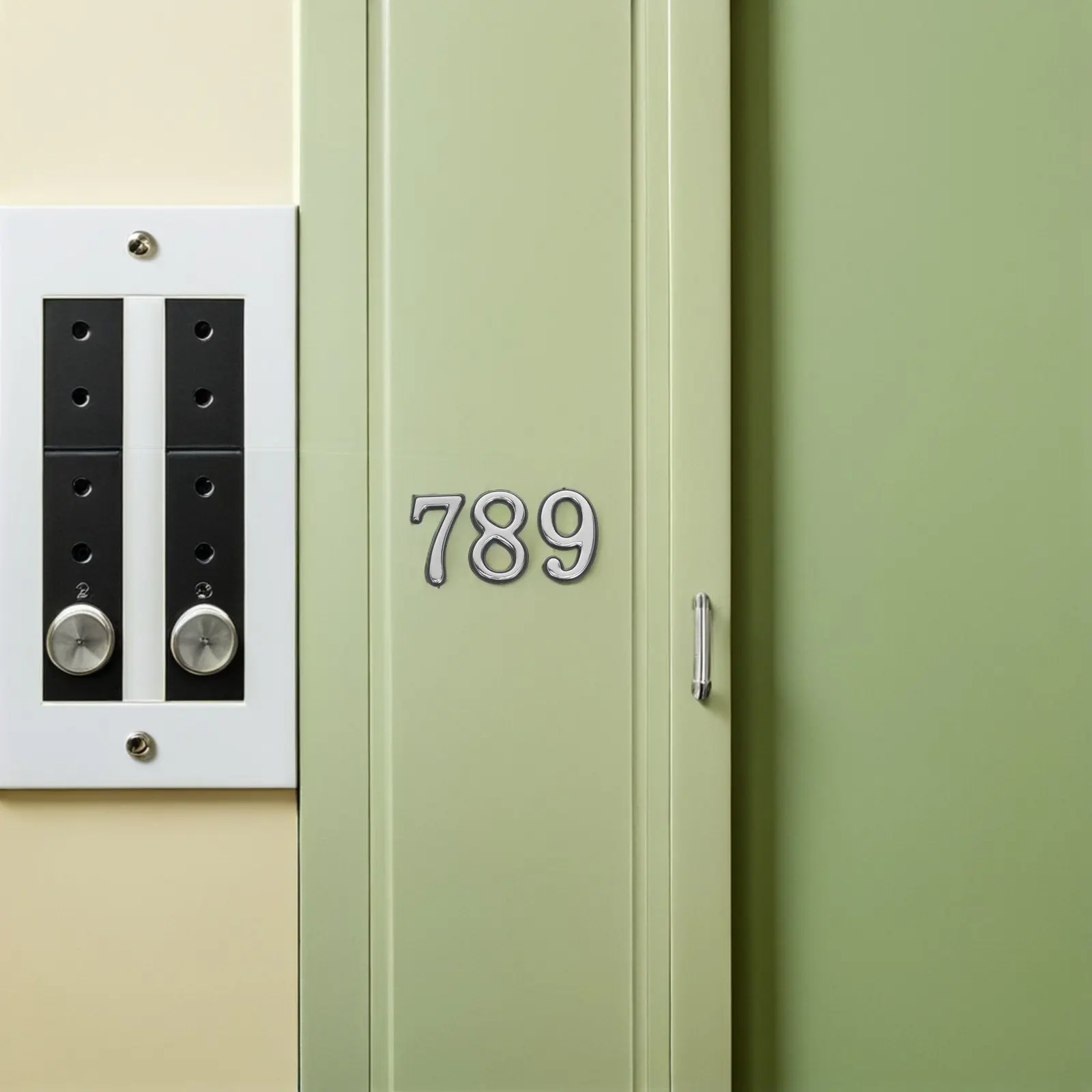 2Sets Address Numbers Stickers 0-9 Stick on Outdoor Self Adhesive for Door Mailbox Bin Minimalist Style All Season