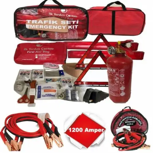 Luxury Traffic Set-4 Years Inspection and Regulation + Battery Booster Cable 4 ANNUAL FIRE TUBE-FIRST AID POUCH