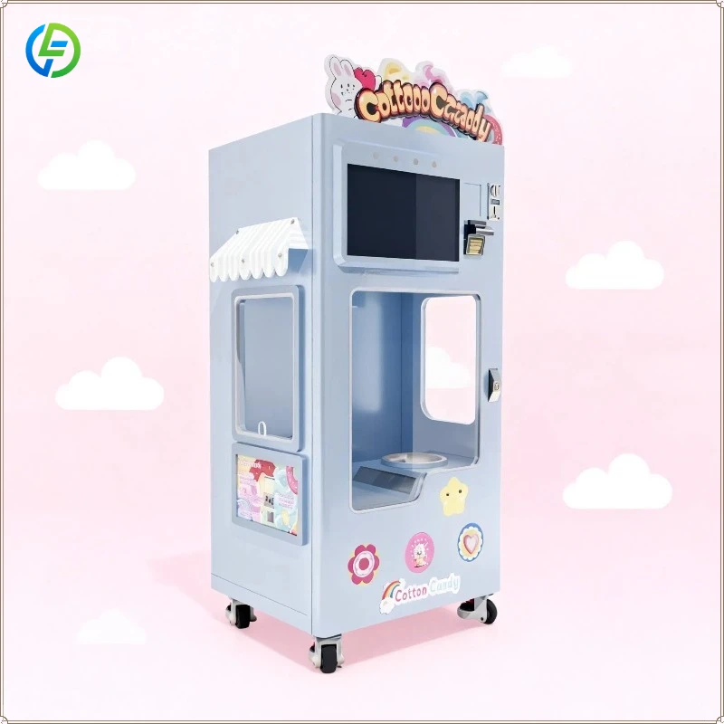 Cotton Candy Vending Machine New Automatic Sugar Spinning Machine for Creating Smart Marshmallow FL Customized
