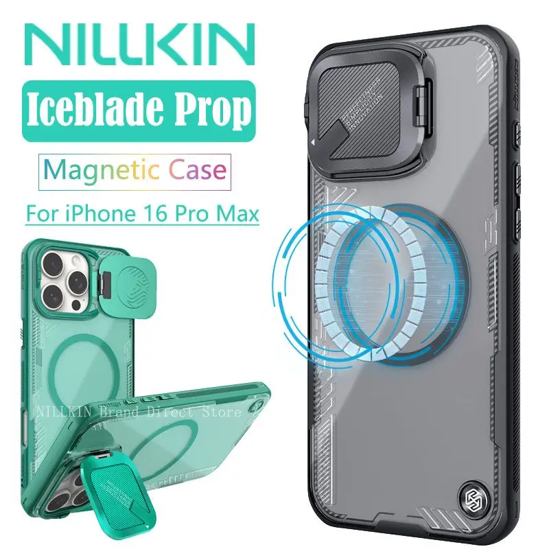 

Nillkin Iceblade Prop Magnetic Case For iphone 16 pro max cover Lens Protective Back Only with magnetic suction function 16proma