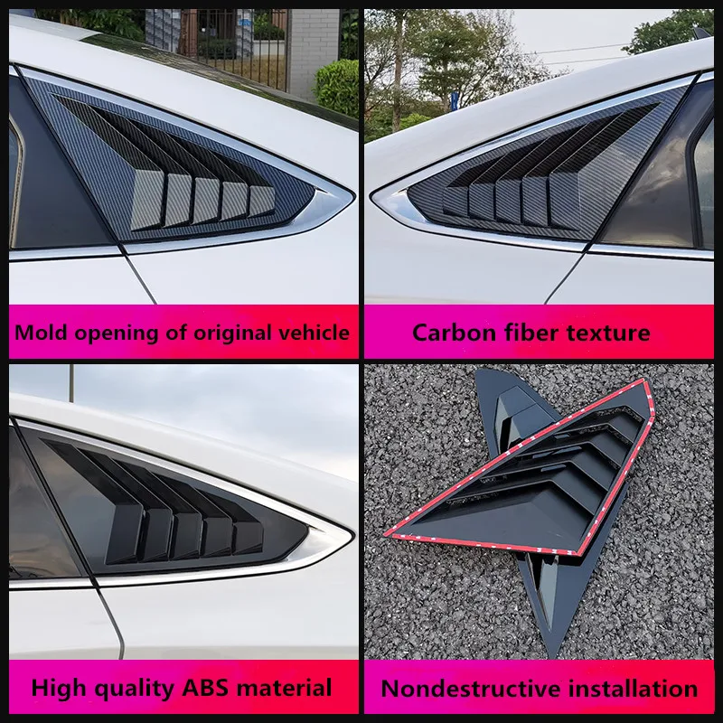 For Changan EADO plus 20/21/22 Shutters Carbon fiber texture rear quarter window decorative frame door bowl handle modification