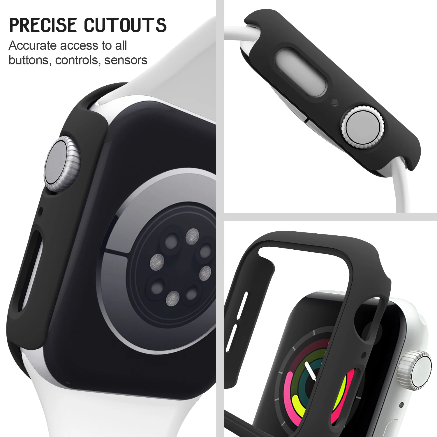 Case For Apple Watch Series 7 41mm 45mm Cover PC Protection Shell For iWatch Series 6 5 4 3 38mm 42mm Bumper Edge Case No Screen