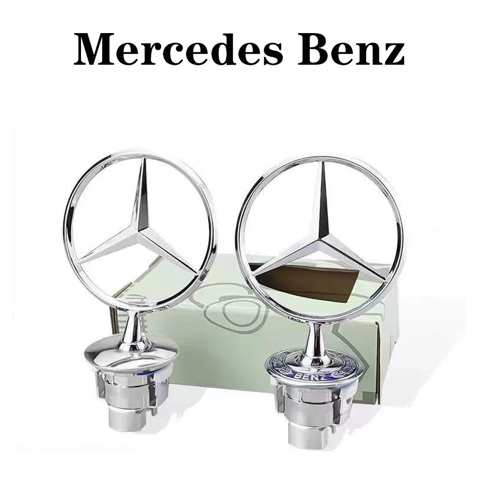 Car Engine Hood Emblem Front Bonnet Chrome Mark Accessories For Mercedes Benz AMG W204 W205 W203 W211 W212 W213 W201 W210 W124