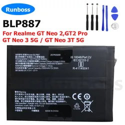 Batterie pour téléphone Oppo Realme, batterie BLP887 pour téléphone Oppo Realme ighNeo 2 Neo2 RMX3370,GT2 Pro RMX3301 RMX3300,Neo3 5G 80W,Neo 3T 5G,RMX3560,RMX3561, Nouveau