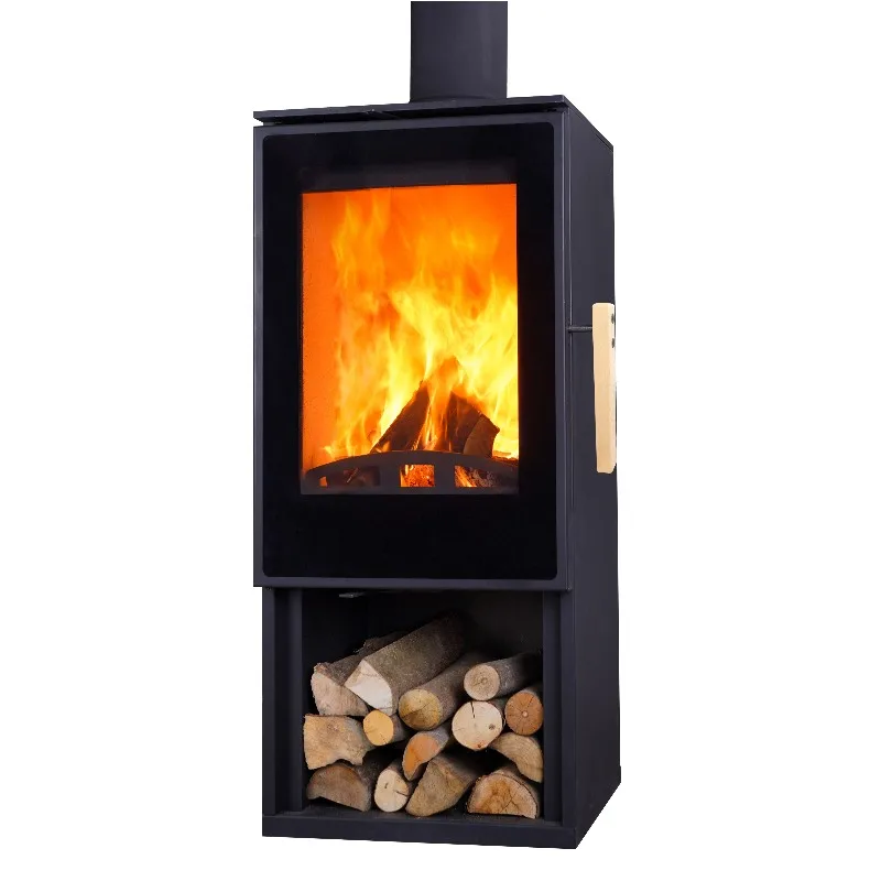 

Airo Heating Stove Wood-Burning Stove for Indoor Use in Living Room or Bedroom Modern Freestanding Design Metal Outdoor