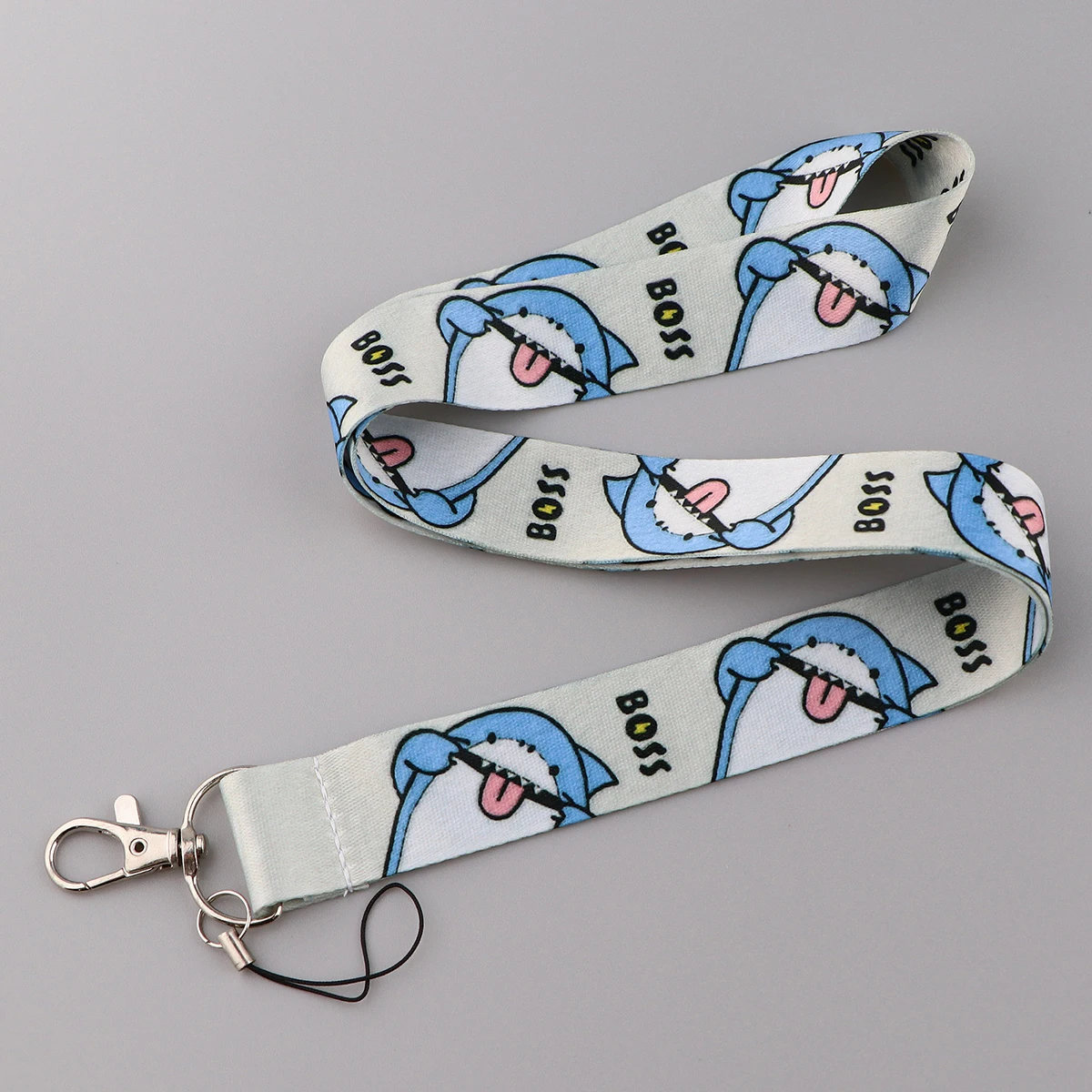 

Cute Shark Neck Strap Lanyard for Key Cell Phone Straps USB Badge Holder DIY Hanging Rope Keychain Accessories Gifts