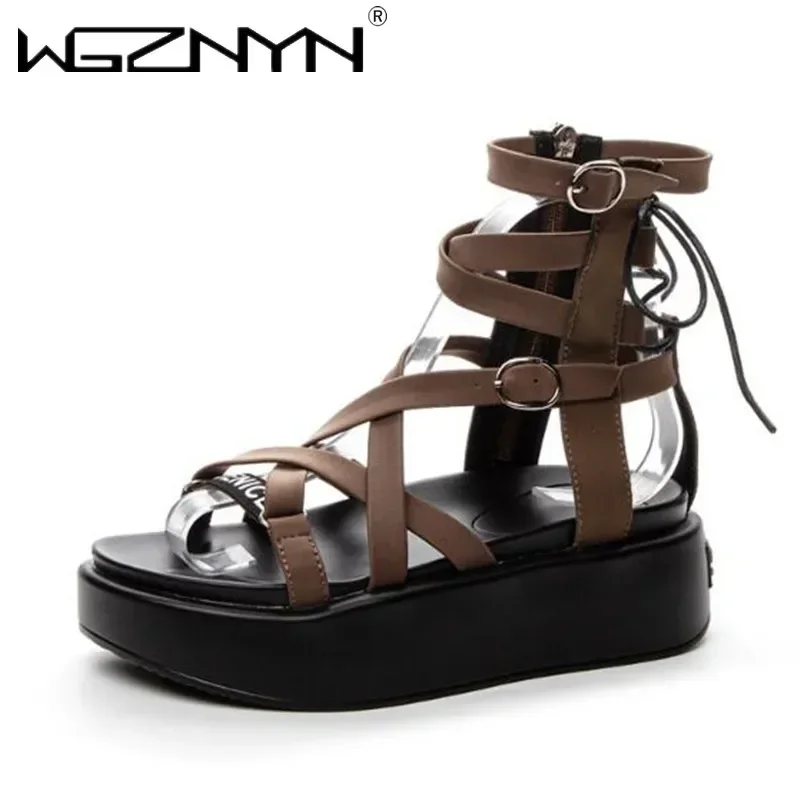 

High Heels Sandals Women Crystal Shoes 2026 Summer Wedges 7.5CM High ZIP Platform Sandals Chunky Beach Sneakers Sandalias Mujer