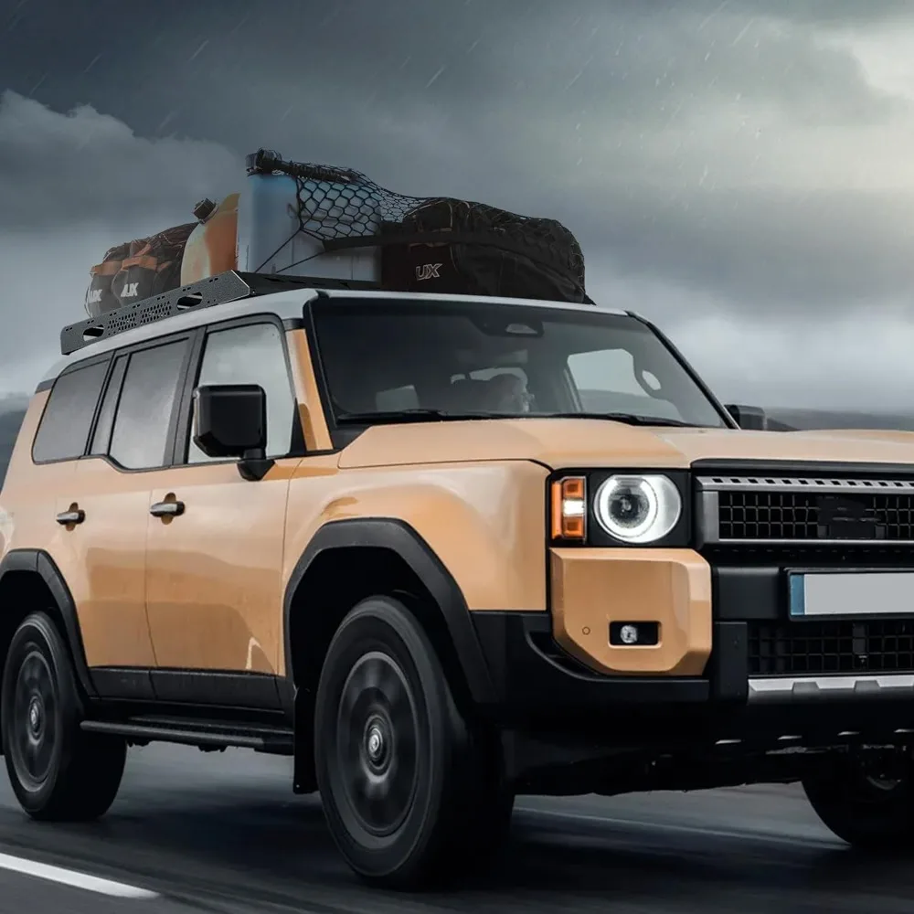 Roof Rack Cargo Platform Compatible with Toyota Land Cruiser LC250 2024 2025 Aluminum Rooftop Rack Platform Cargo Carrier Basket