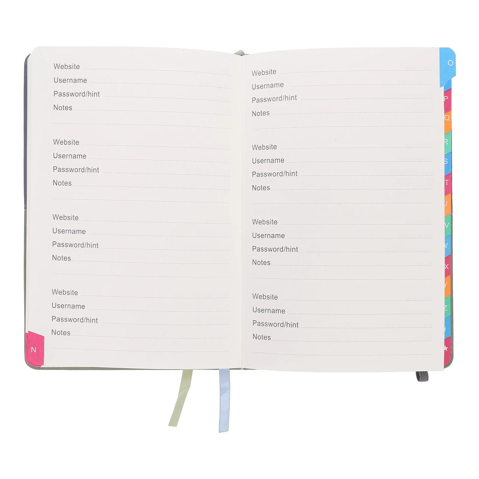 

Portable Password Notebook Small A5 Internet Password Notepad Alphabet Labels Website Address Recording Notebook Sleek