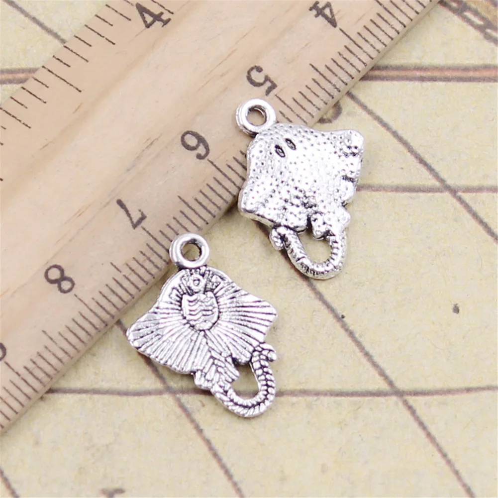 20Pcs/Lot Charms Stingray Fish 21x13mm Tibetan Silver Color Pendants Antique Jewelry Making DIY Handmade Craft