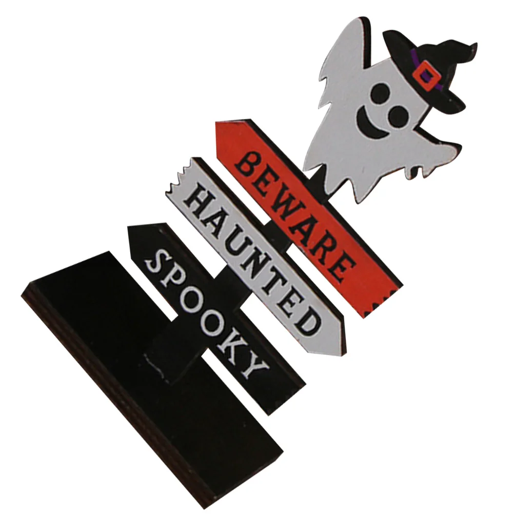 

Wooden Halloween Decorations Halloween Wood Crafts Table Centerpiece Sign for Party Home Office Mall Decoration