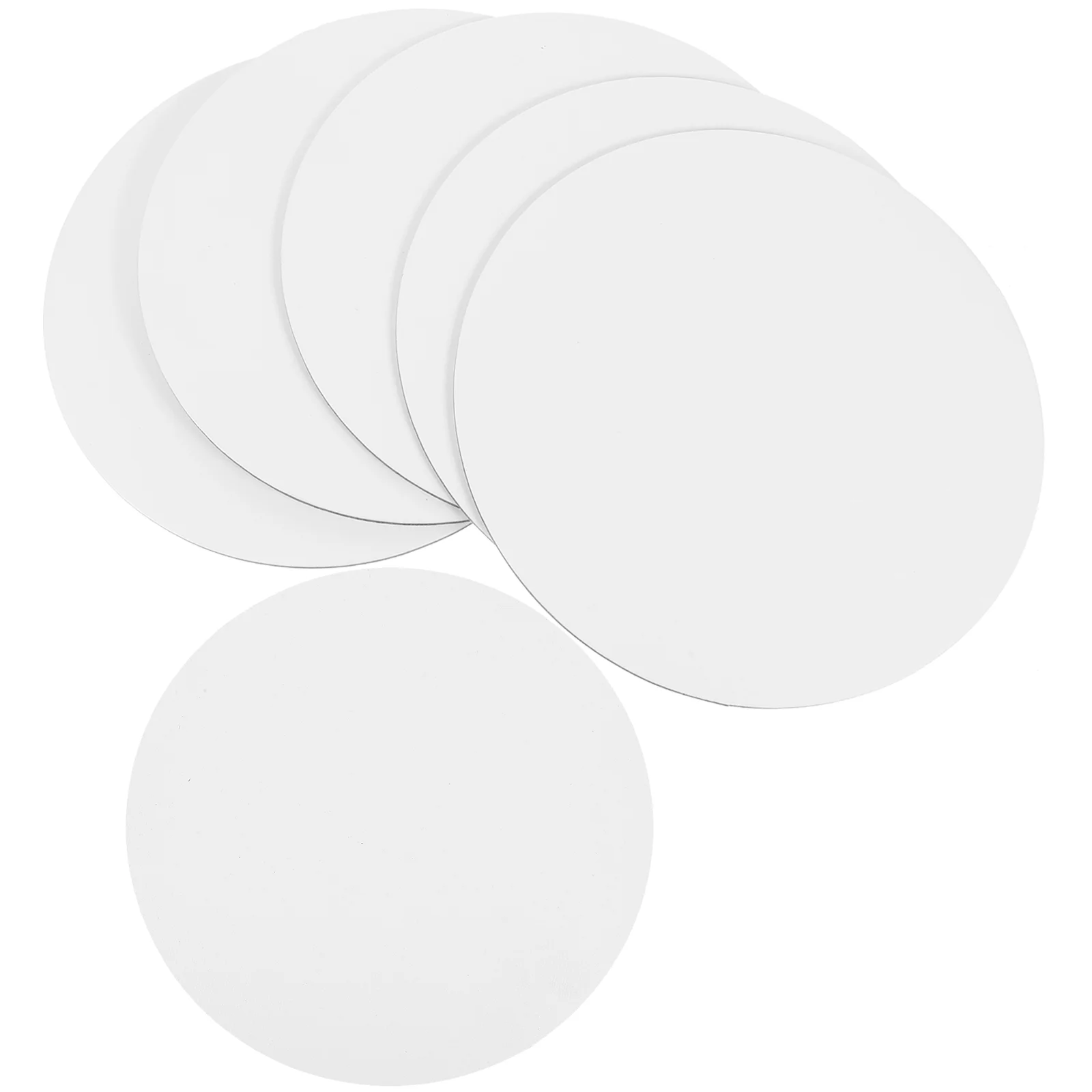 6PCS 20CM Round Canvas Drawing Board Premium Painting Board Artist Round Shape Canvas Board Oil Paint Canvas Sketchpad (Whit