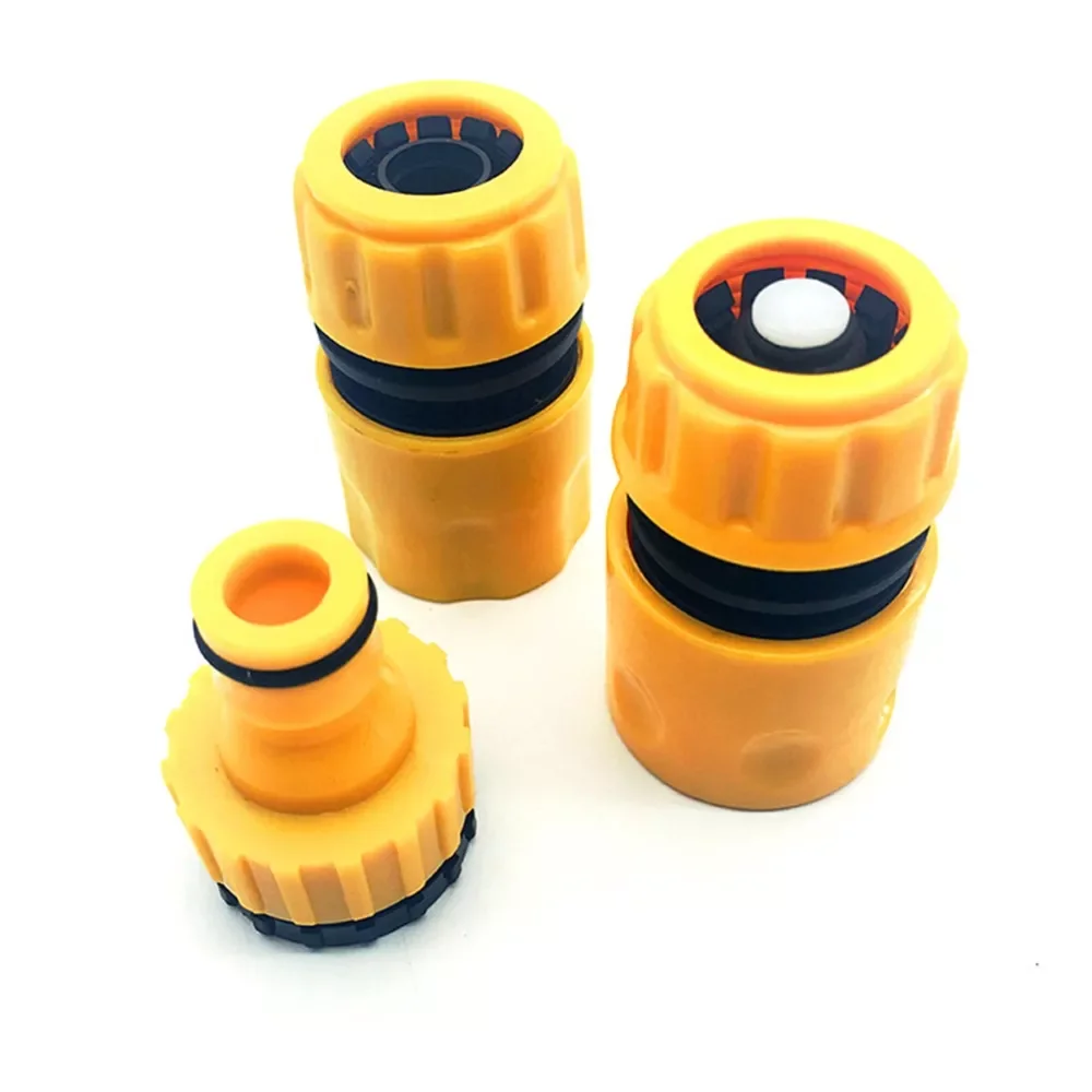 

1 Set 3pcs Garden Water Pipe Connectors Kits Waterstop Connector Quick Connector 1/2" To 3/4" Inner Thread Connection Joint