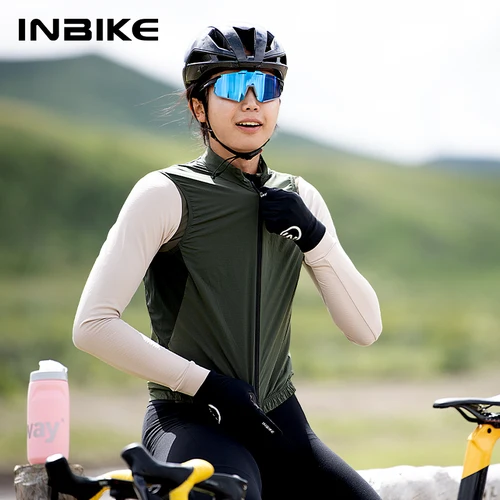 Imagen 2 del producto INBIKE-Chaleco de ciclismo sin mangas para hombre, chaqueta superior de bicicleta a prueba de viento de secado rápido para montar, correr, ropa para bicicleta de montaña