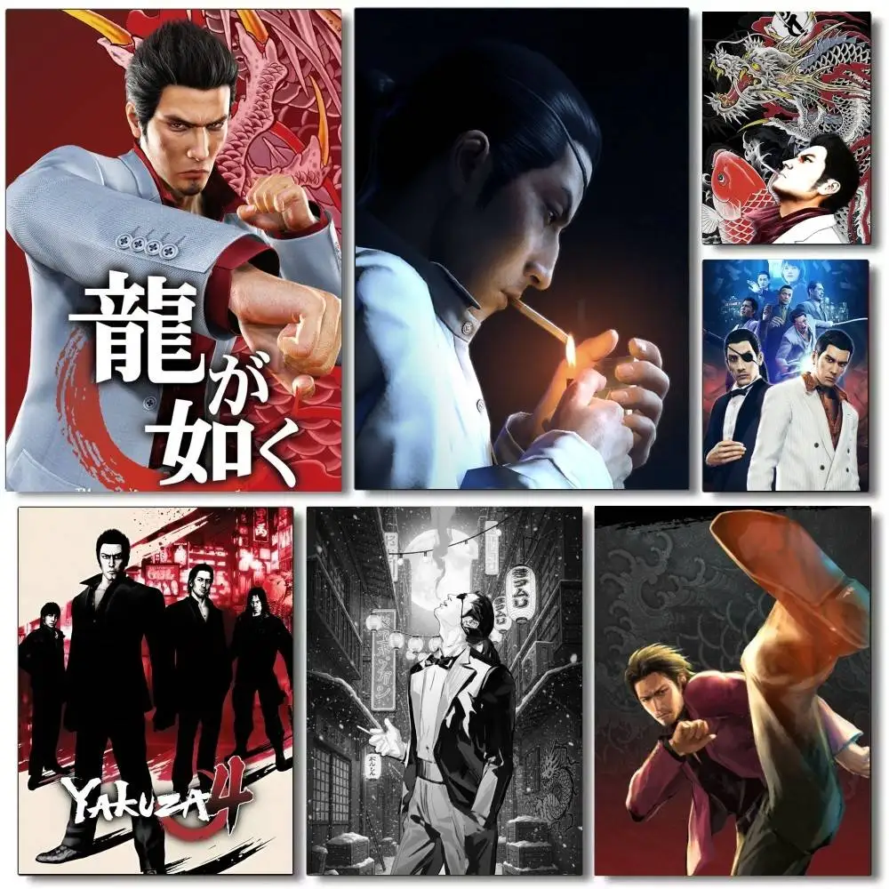 

Y-Yakuza Game Like A Dragon Poster Print Canvas Painting Wall Art Picture Living Room Home Bedrooom Bar Restaurant Decor