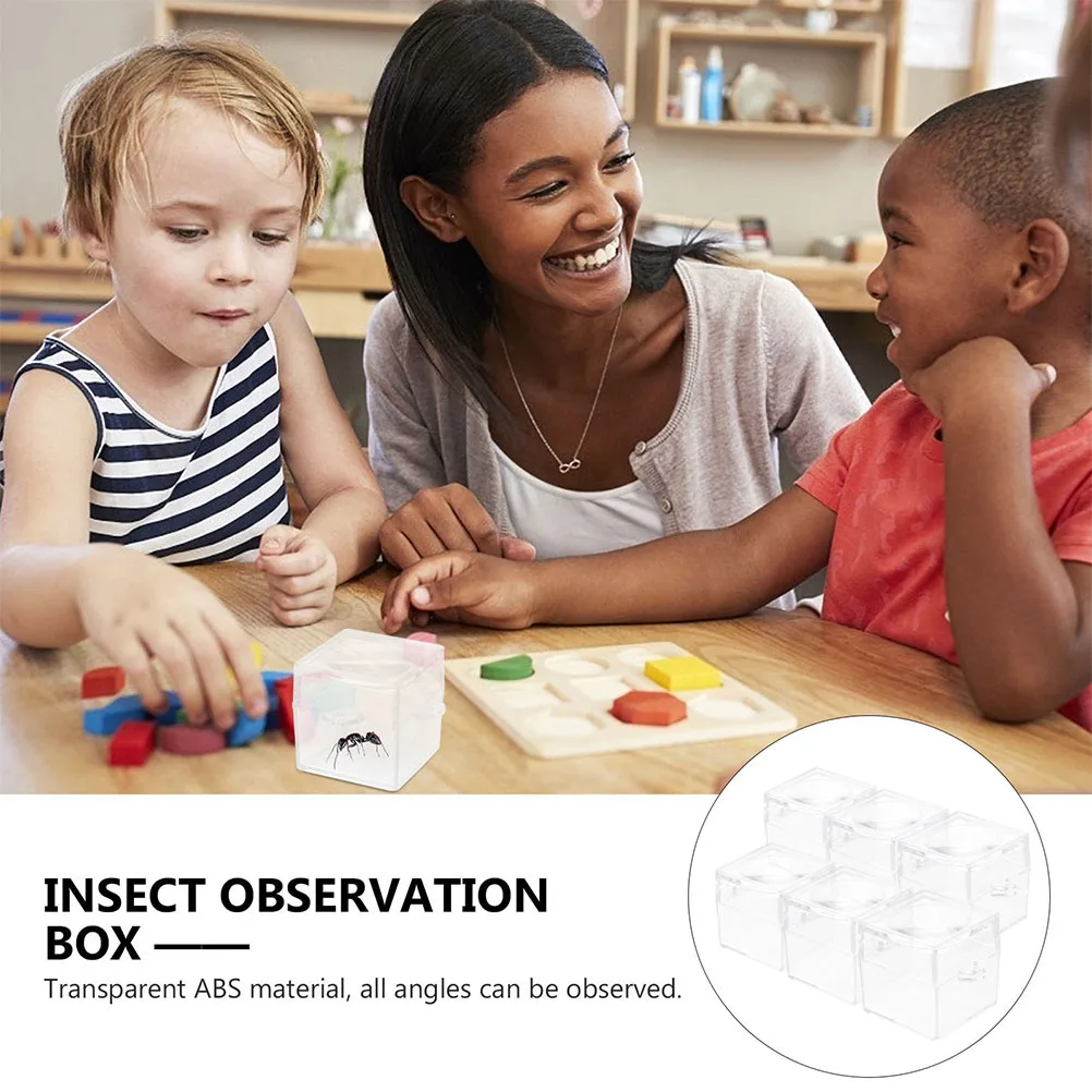 

6 Pcs Insect Observation Box Handheld Magnifier Science Exploration Jar Experiment Student Container Kids Child