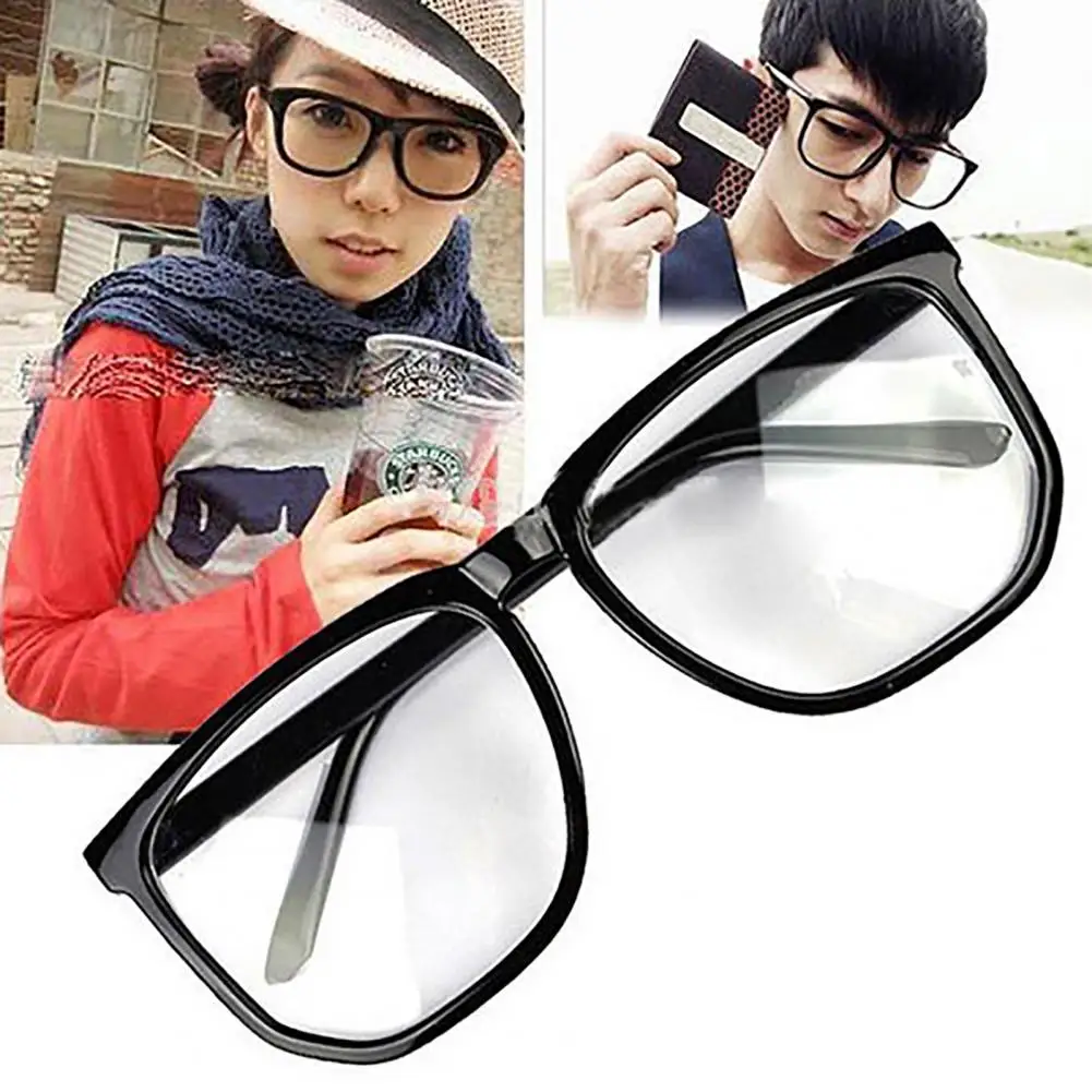 Eyeglasses Frames Vintage Black Glasses Frame Fashion Transparent Lens Eyewear Photo Shooting Women Men Eyeglasses Cosplay Drcor