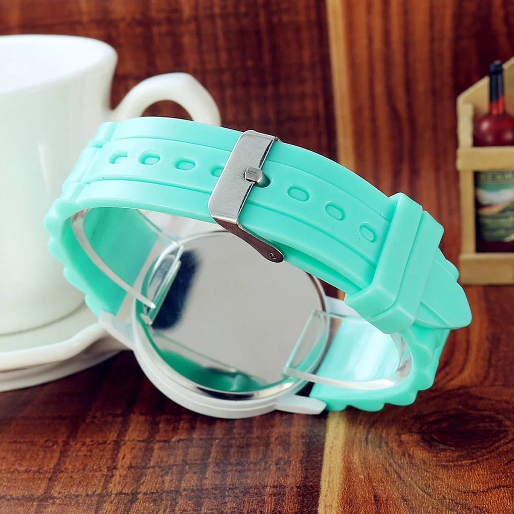 1Pcs Digital Pencil Watch Cartoon Style Creative Design Comfortable Silicone Kids Party Gift Green Cartoon Children Watch