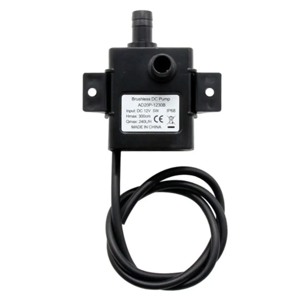 12V DC Brushless Water Pump for CPU GPU Liquid Cooling Systems with 240L/H Flow Rate 2.5m Head and Engineering Materials