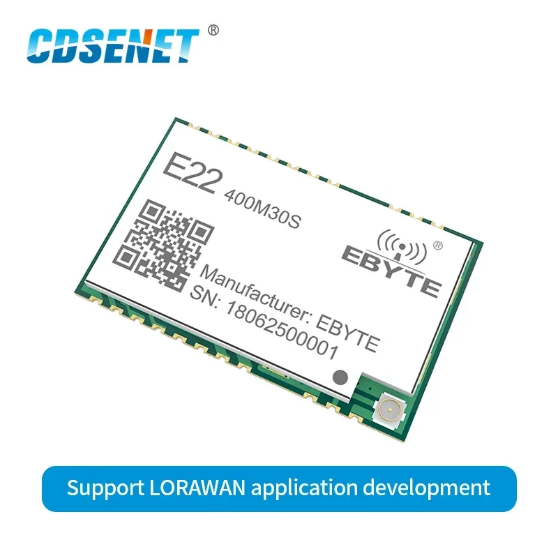SX1262 SX1268 RF Wireless Module LoRaTM Modulation GFSK SMD 400MHz CDSENET E22-400M30S IPEX / Stamp Hole SPI High-Precision TCXO