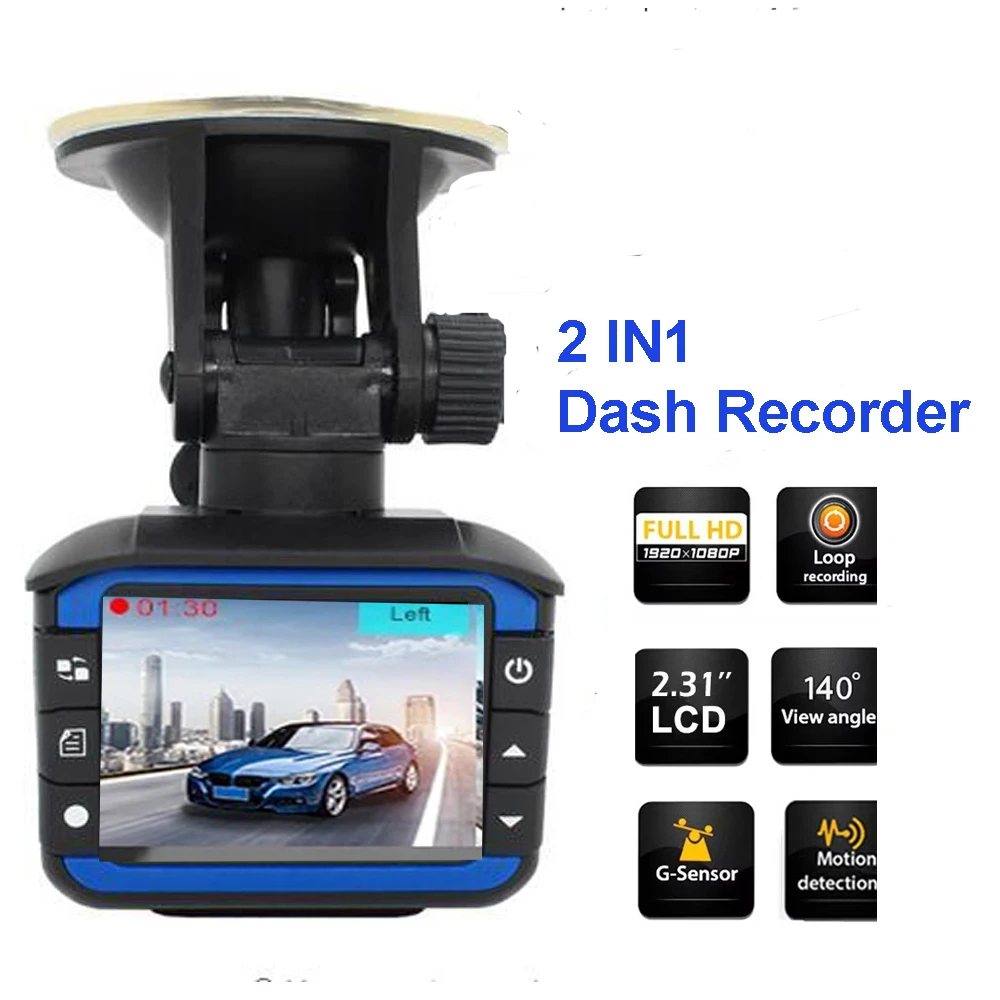 

2025 Car DVR Camera VGR3- Plush Recorder Detector HD 1920x720P DVR Dash Cam video Recorder Anti Laser English Russian Language