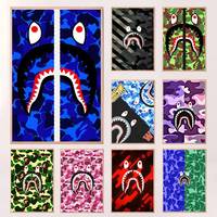 Shark Head Ritch A-Bath-B-BAPE Poster Print For Bedroom Living Room Home Decor Painting Wall Art HD Picture Mural