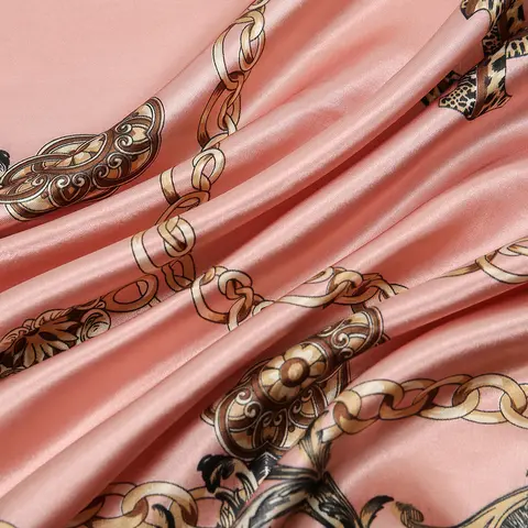 Hotsale Leopardtryck Fyrkantig Halsduk Bandana Wrap Siden Satin Muslimsk Hijab Mjuk Huvudduk Fest Hårband Foulard Väska Band Turban 10 best sales turbanhalsduk - №7