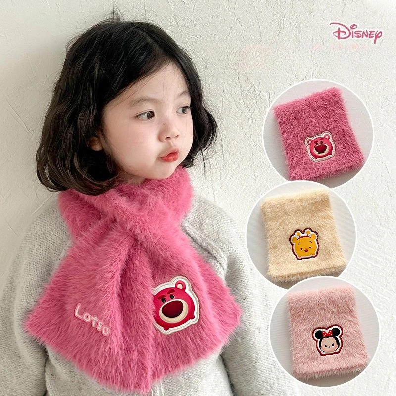 

Детский шарф Miniso Disney, милый плюшевый теплый чехол на шею с героями мультфильмов для мальчиков и девочек, утепленный флисовый ветрозащитный фланец