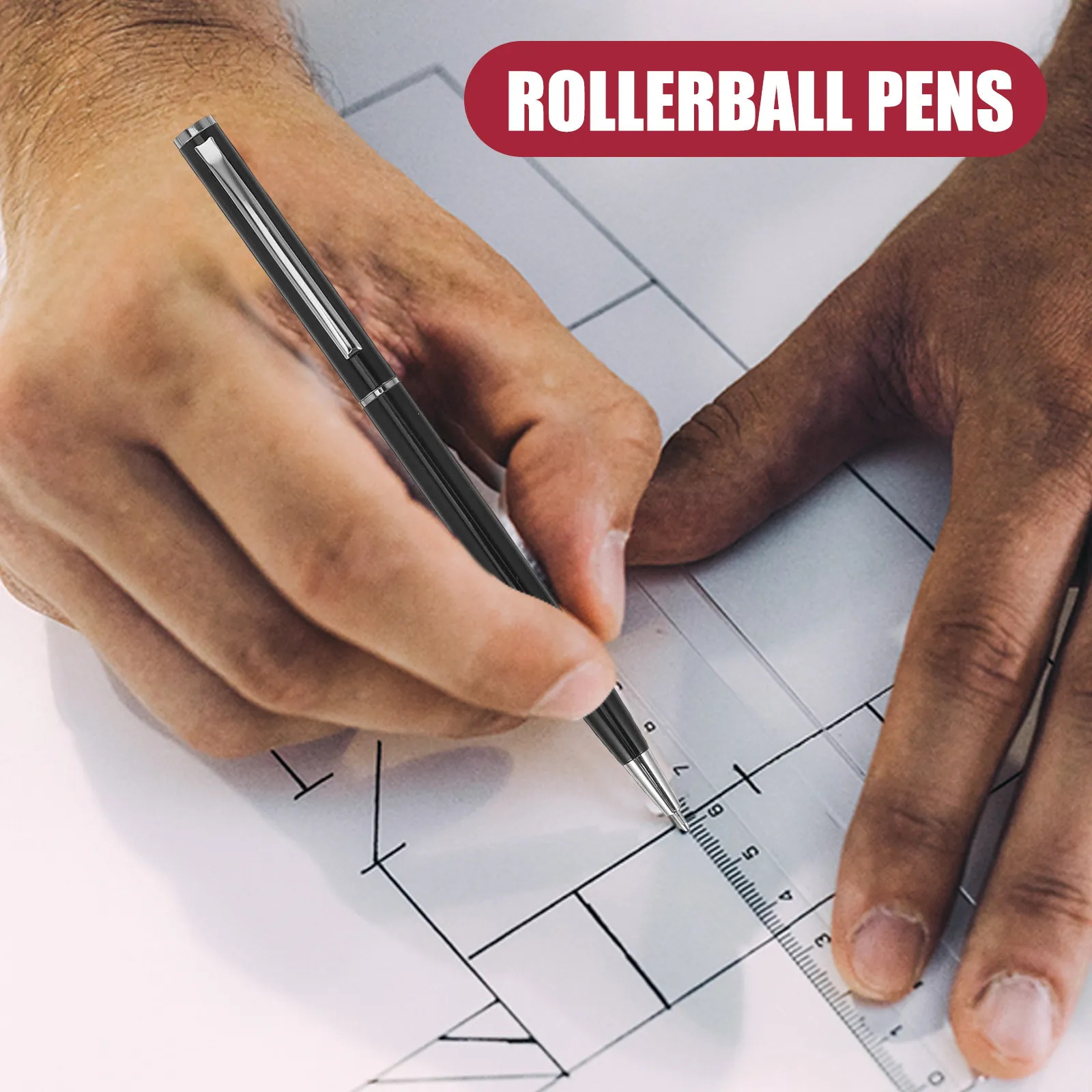 5Pcs Professional Rotary Ballpoint Pen Metal Retractable Business Signature Pen Smooth Flow Leak-Proof Ink for Meeting Notes