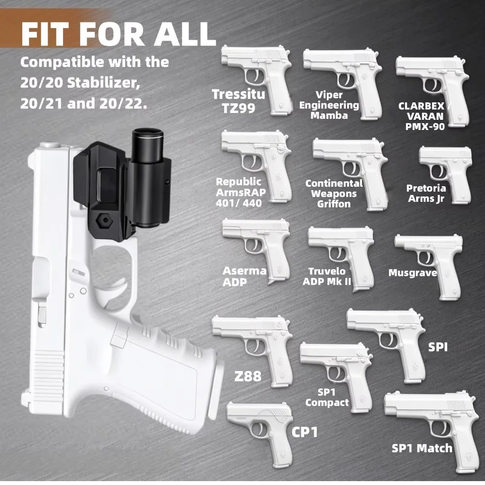 Tactical Picatinny Rail Accessories for G17 19 Compatible with 9mm/40 S&W/357 Pistol Rail Mount Adapter Handgun Accessories