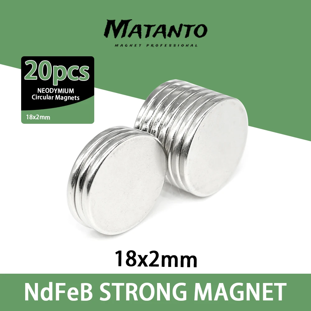 

20/50/100pcs Thin Neodymium Magnetic Super Strong 18mmx2mm Powerful Magnets 18x2mm Permanent Small Round Magnet 18*2mm