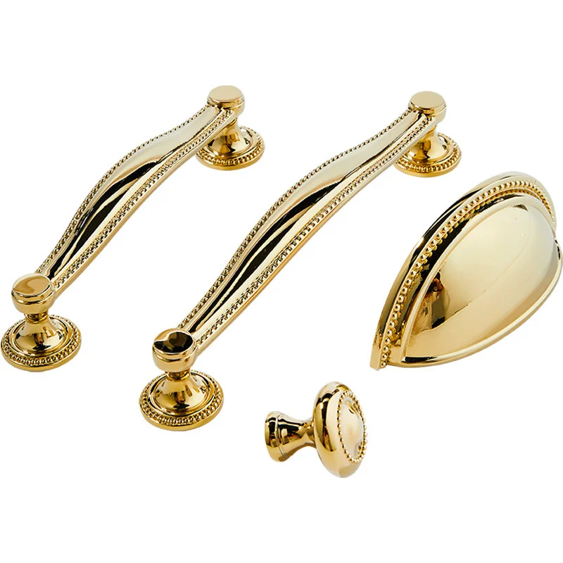 INS Style Furniture Handle Drawer Knob Brass Bright Gold Cabinet Door Cupboard Wardrobe Handles Hardware Pulls Diy