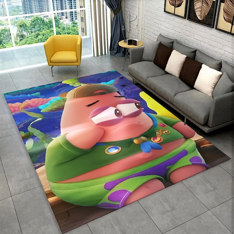 Cartoon S-SpongeBob Patrick Star Carpet Rug for Playroom Bedroom Living Room Sofa Home Decor,kid Area Rug Non-slip Floor Mat