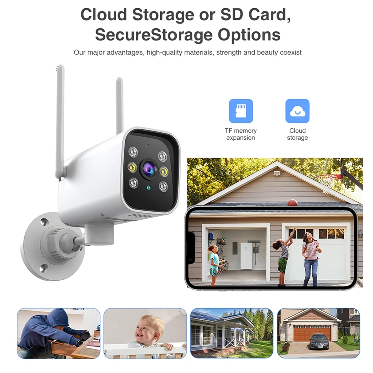 

N35R_1080P Водонепроницаемая беспроводная Wi-Fi камера для улицы
