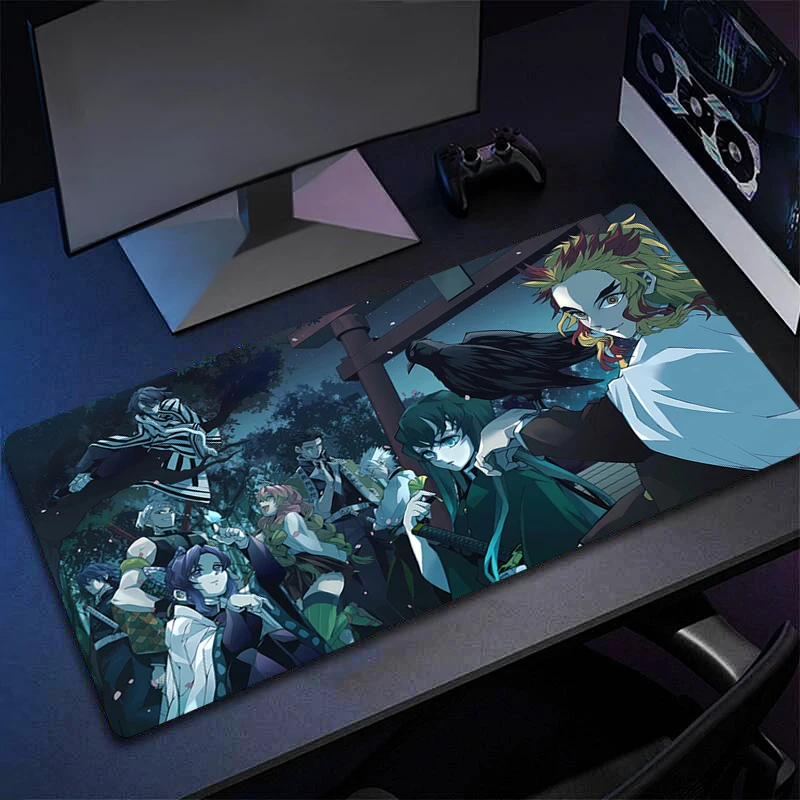 Mouse Pad D-Demon S-Slayers Non-Slip Rubber Edge locking mousepads Game play mats notebook computer Pad table mat Home Decor