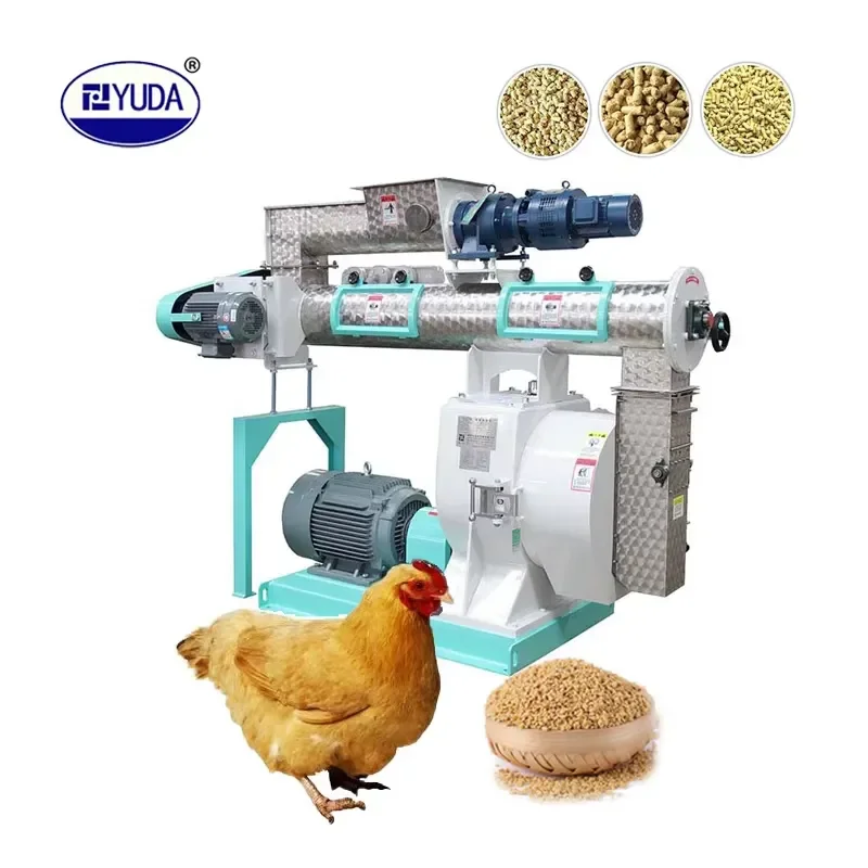 Recycling Machine 2026 YUDA Factory Poultry Chicken Ring Die Pellet Food Maker Feeds Pellet Making Machine 55kw