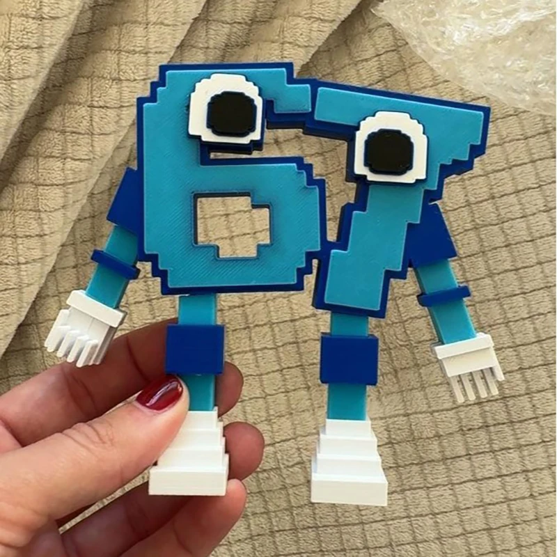 Steal A Brainrot 3D Printed 67 Brainrot Figure Miniature Desktop Home Decor Birthday Party Surprise Gift