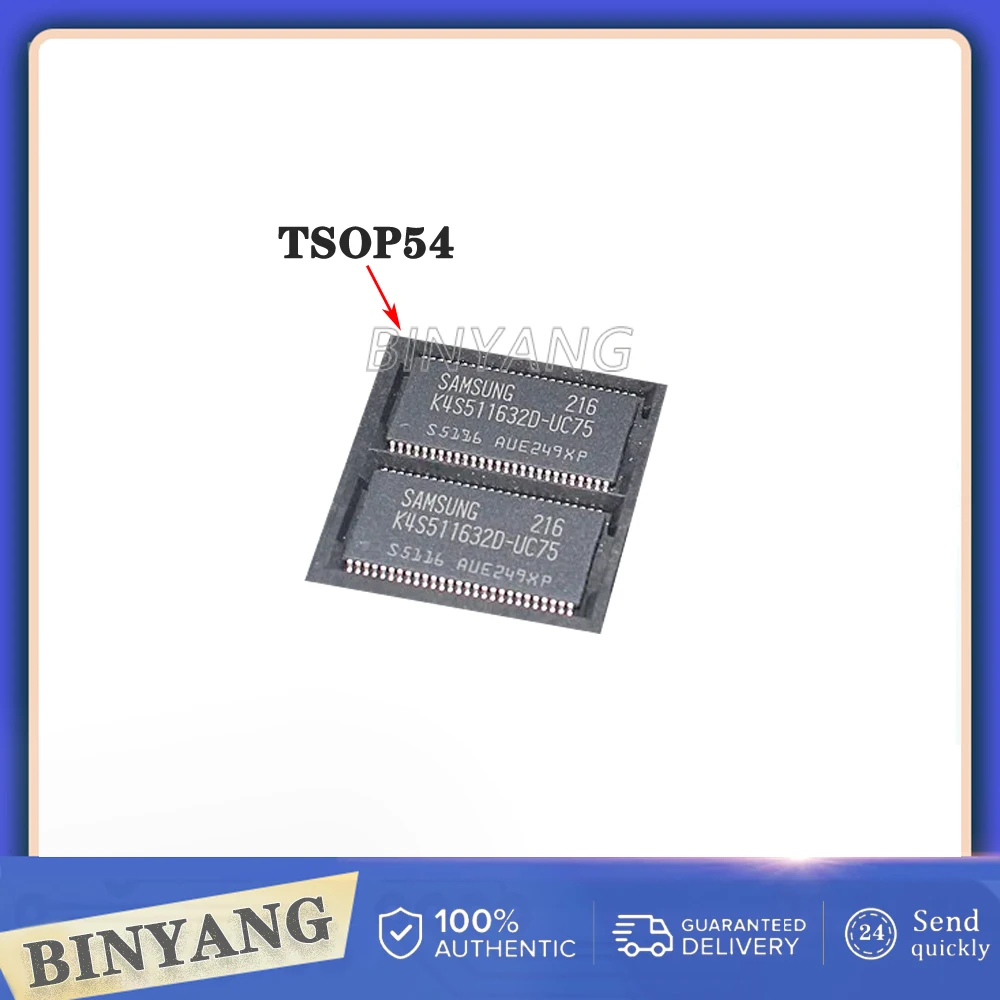 10PCS/lot K4S511632D-UC75 K4S511632D TSOP54 DRAM Chip SDRAM 512Mbit 32Mx16 3.3 100% new imported original IC Chips Fast delivery