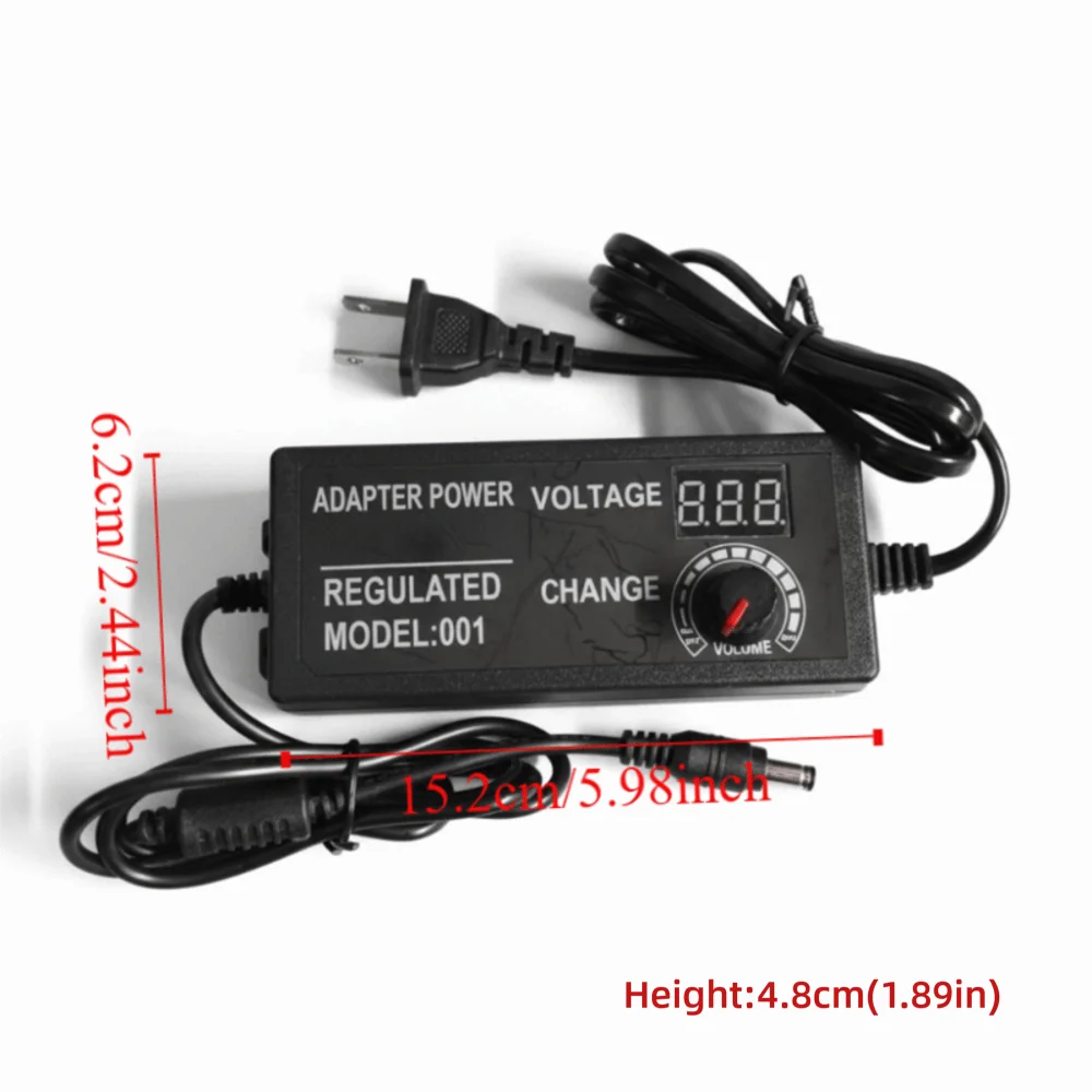 3-24V Adjustable Adjustable Regulated Adapter 72W Power 3A Current AC/DC Power Adapter LED Display DC Power Regulator
