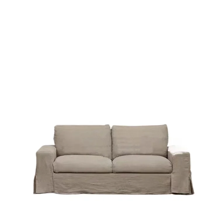 

Американская юбка, льняной двухместный тройной диван, полностью демонтированная и стираная ретро-мебель B & B