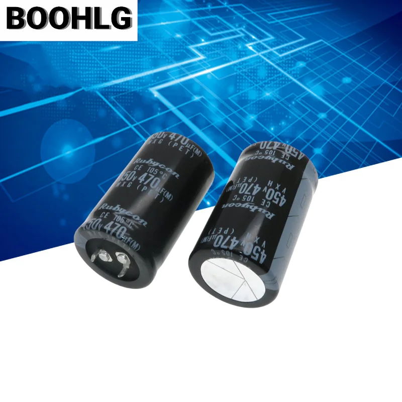 2PCS Rubycon imported aluminum electrolytic capacitor 450V 470uf 30X50 Japanese ruby MXG