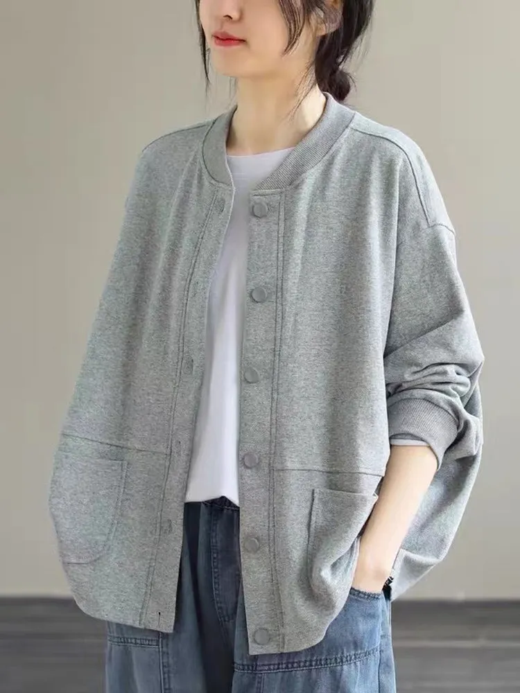 حجم كبير المرأة عادية متعددة الاستخدامات Jaet 2025 ربيع جديد الكورية بسيطة العمر-Defng ort البيسبول Sle الأعلى #1