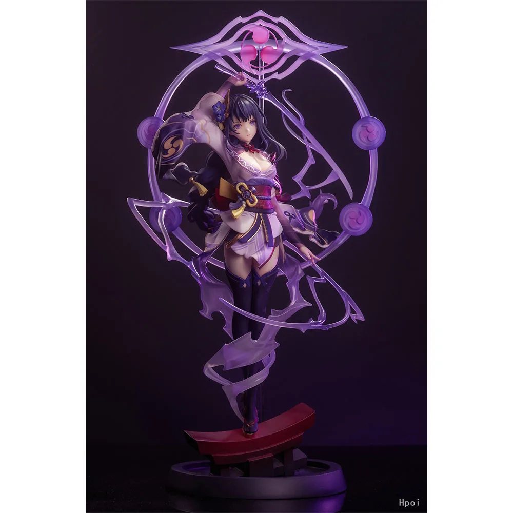 23CM Anime juego Genshin Impact Raiden Shogun figura lindo Anime modelo juguetes colección de regalos figura de acción adornos PVC